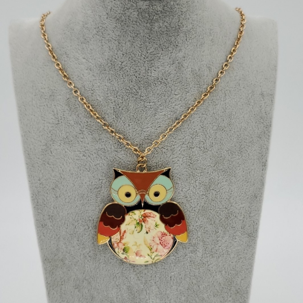 💖HP💖 ZAD Colorful Owl Necklace - Picture 3 of 9
